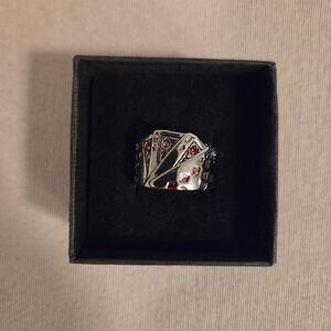 STAINLESS STEEL ROYAL FLUSH POKER RING